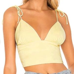 superdown Yellow Tie-Strap Top